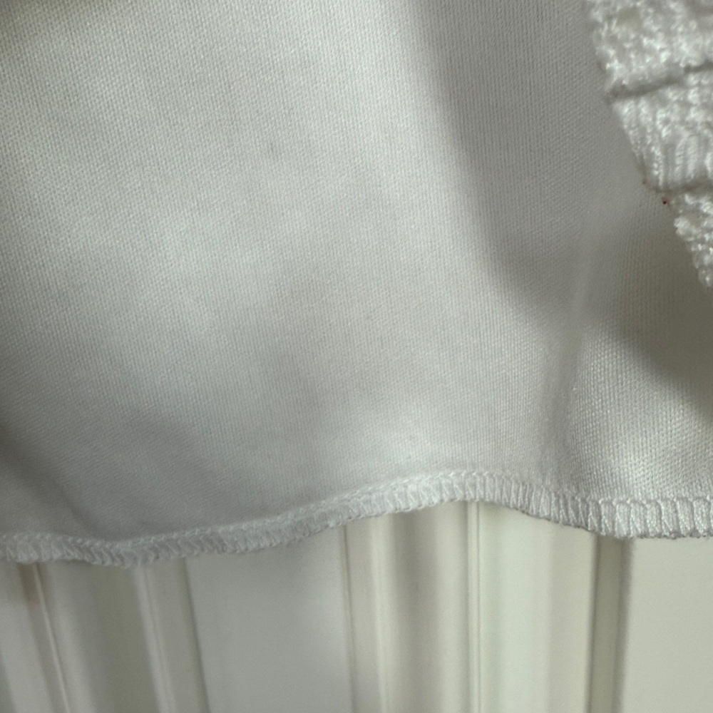 Atelier Women’s White Ruffle Sleeve Knit Top Large - Picture 5 of 7
